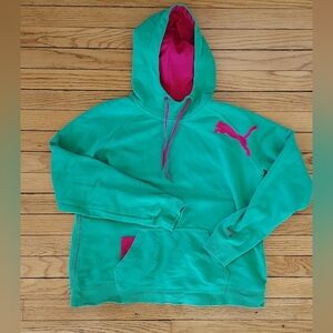 Puma Green and Pink Hoodie